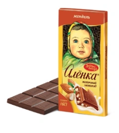 ПЛИТКА Аленка 90гр 6/15 с МИНДАЛЕМ