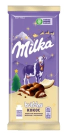 ПЛИТКА Милка Баблс КОКОС 87гр 1/16 РОССИЯ