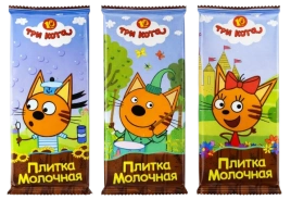 ПЛИТКА ТК90М МОЛОЧНЫЙ ТРИ КОТА 80гр 6/20