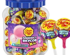 ЛЕД Чупа-Чупс ХХЛ БАНКА 29 гр. 8/60 (ПЛЕЙЛИСТ) БАНКА СИНЯЯ КРЫШКА