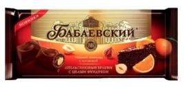 ПЛИТКА Бабаевский ПРЕМИУМ БРАУНИ целым фундуком 165гр 1/9