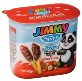 ПАСТА палочки бисквитные ДЖИММИ с орех пастой 52гр 4/24 