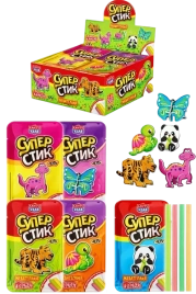 ЛЕД МЯГК КАРАМЕЛЬ СУПЕР СТИК 3Д 5гр 12/40 ЖИВОТНЫЕ