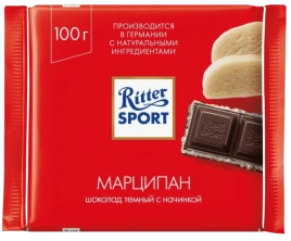 ПЛИТКА РИТТЕР СПОРТ марципан 100гр 1/12