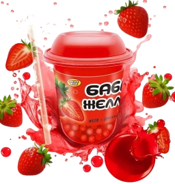 ЖИДКОНФ Десерт желеобразный Джелли Бабл Желли КЛУБНИКА 280гр 1/24