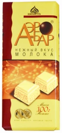 ПЛИТКА конд АЭРОБАР белый 100гр 10/15