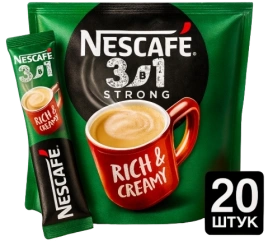 КОФЕ Нескафе 3в1 крепкий 14,5гр 20/20 ПАКЕТ