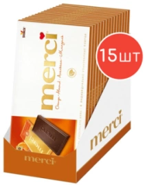 НШК МЕРСИ ПЛИТКА 100гр 1/15 апельсин и миндаль