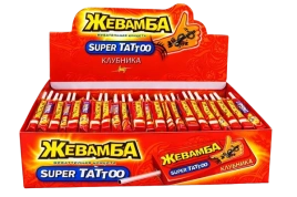 ЖК ЖЕВАМБА СУПЕР ТАТУ 10гр 12/50 клубника