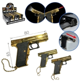 ЛЕТО брелок ЛАЗЕР ПИСТОЛЕТ 1/24 СО СВИСТКОМ