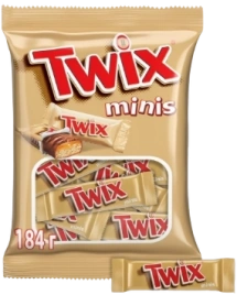 ШБ Минис ПАКЕТ Твикс 184гр 1/9 (примерно 180 штук)