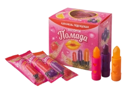 ЛЕД Карамель леденцовая ПОМАДА ассорти 8гр 12/30