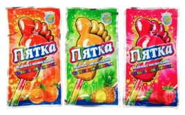 ЛЕД на палочке с кислой пудрой Пятка 10гр 12/48