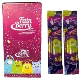 ТРУБОЧКИ для молока БЕРРИ бубльгум 30гр 10/14