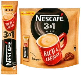 КОФЕ Нескафе 3в1 мягкий 14,5гр 20/20 ПАКЕТ