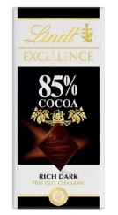 ПЛИТКА LINDT EXCELLENCE 85% какао 100гр 1/20 плитка