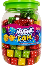 ЖР с драже КУБИК ГАМ асс 3,5гр 8/165 банка