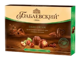 НШК БАБАЕВСКИЙ ДАРК КРЕМ цельный фундук и ореховый крем 200гр 1/10 зеленый