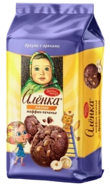 ПЧН АЛЕНКА маффин-печенье брауни с шок и орехами 138гр 1/12
