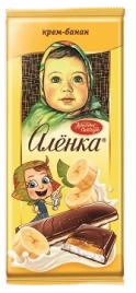 ПЛИТКА Аленка с нач крем Банан 87гр 1/10