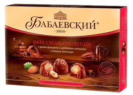 НШК БАБАЕВСКИЙ ДАРК КРЕМ целый фундук и миндаль 200гр 1/10 розовый