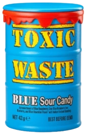 ЛЕДЕНЦЫ ТОКСИК голубая бочка 42гр 12/12