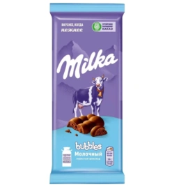 ПЛИТКА Милка Баблс МОЛОЧНЫЙ 72гр 1/16 РОССИЯ