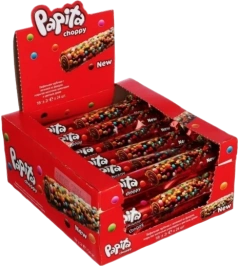 ПЧН Вафли Папита Дуо Руло с начинкой из фундука, в мол.шок. и драже, 23 г 12/24