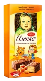 ПЧН ВафТОРТ Аленка с минд и вк.сол.карамели 250гр 1/15