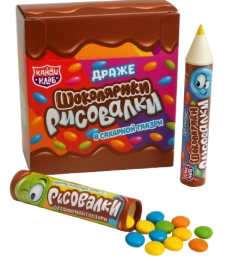 ДРЖ в сахарной глазури ШОКОЛАРИКИ коробка 12г 12/24	