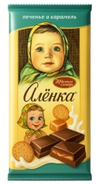 ПЛИТКА Аленка с нач Печенье и Карамель 87гр 1/10