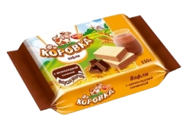 ПЧН КОРОВКА ВАФЛИ ШОКОЛАД 150гр 1/12