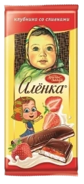 ПЛИТКА Аленка с нач Клубника со сливками 87гр 1/10