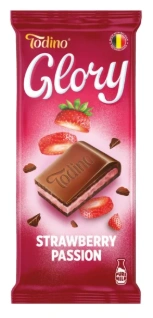ПЛИТКА TODINO молочный шоколад GLORY 75гр 6/24 клубнично йогуртовый фото 1