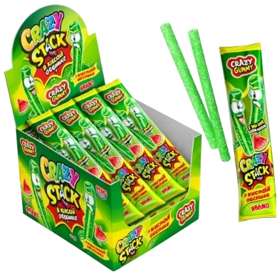 МРМ КРЕЙЗИ СТИК кислый мармелад АРБУЗ 20гр 12/24 фото 1