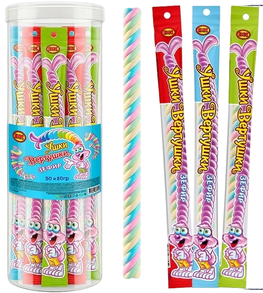 ЗФР зефир косичка Ушки Вертушки 20гр 6/50 фото 1