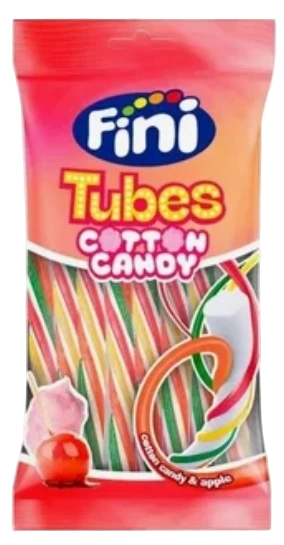 МРМ ФИНИ коттон кэнди тюбс ПАЛОЧКИ сладкая вата яблоко 80гр 1/12 фото 1