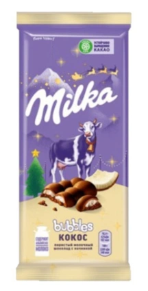 ПЛИТКА Милка Баблс КОКОС 87гр 1/16 РОССИЯ фото 1