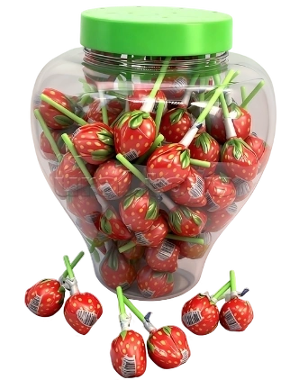 ЛЕД карам на палочке КЛУБНИЧКА 14гр 6/100 БАНКА фото 1