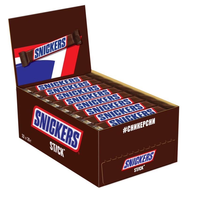 ШБ Сникерс 20гр. СТИК 10/32 СТИК фото 1