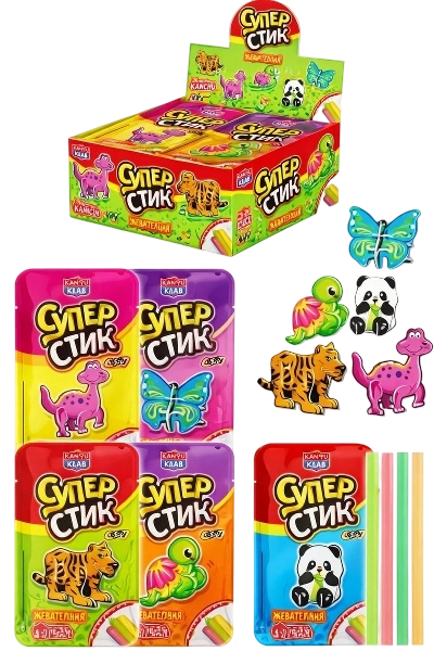 ЛЕД МЯГК КАРАМЕЛЬ СУПЕР СТИК 3Д 5гр 12/40 ЖИВОТНЫЕ фото 1