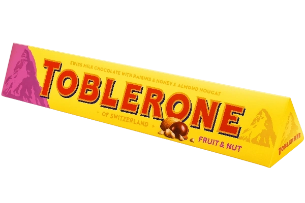 ШБ ТОБЛЕРОН ФРУТ ЭНД НАТ 100гр 4/20 фундук и изюм фото 1