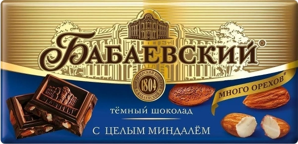 ПЛИТКА Бабаевский ЦЕЛЬНЫЙ МИНДАЛЬ 90гр 4/16 фото 1