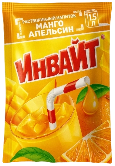 СОК Раств. нап. ИНВАЙТ Манго-Апельсин 12ГР 6/24 фото 1