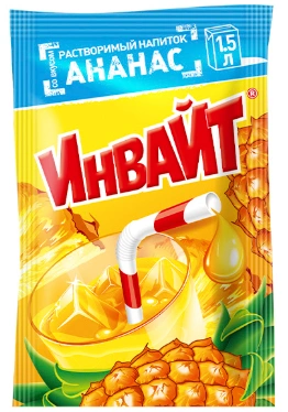 СОК Раств. нап. ИНВАЙТ АНАНАС 12ГР 6/24 фото 1