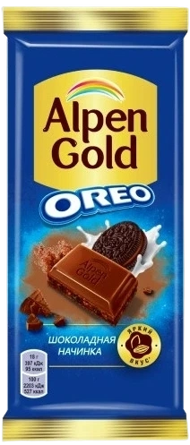 ПЛИТКА АльпГолд 85гр ОРЕО шоколадный 1/19 фото 1