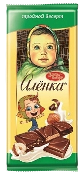 ПЛИТКА Аленка 85гр 1/10 тройной десерт фото 1
