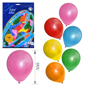 ШКОЛА25 шары ВОЗДУШНЫЕ 30см цветные ассорти 200/100 фото 1