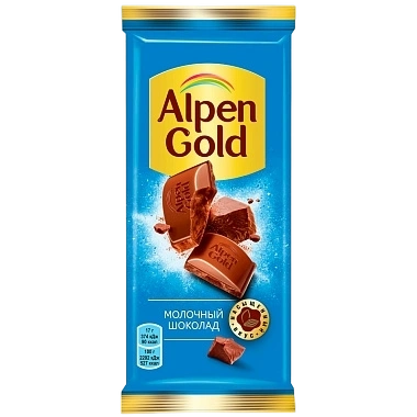 ПЛИТКА АльпГолд 80гр. МОЛОЧНЫЙ 1/21 фото 1