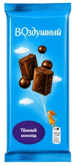 ПЛИТКА Воздушный шоколад 80гр 1/20 (МОЛОЧНЫЙ) фото 1